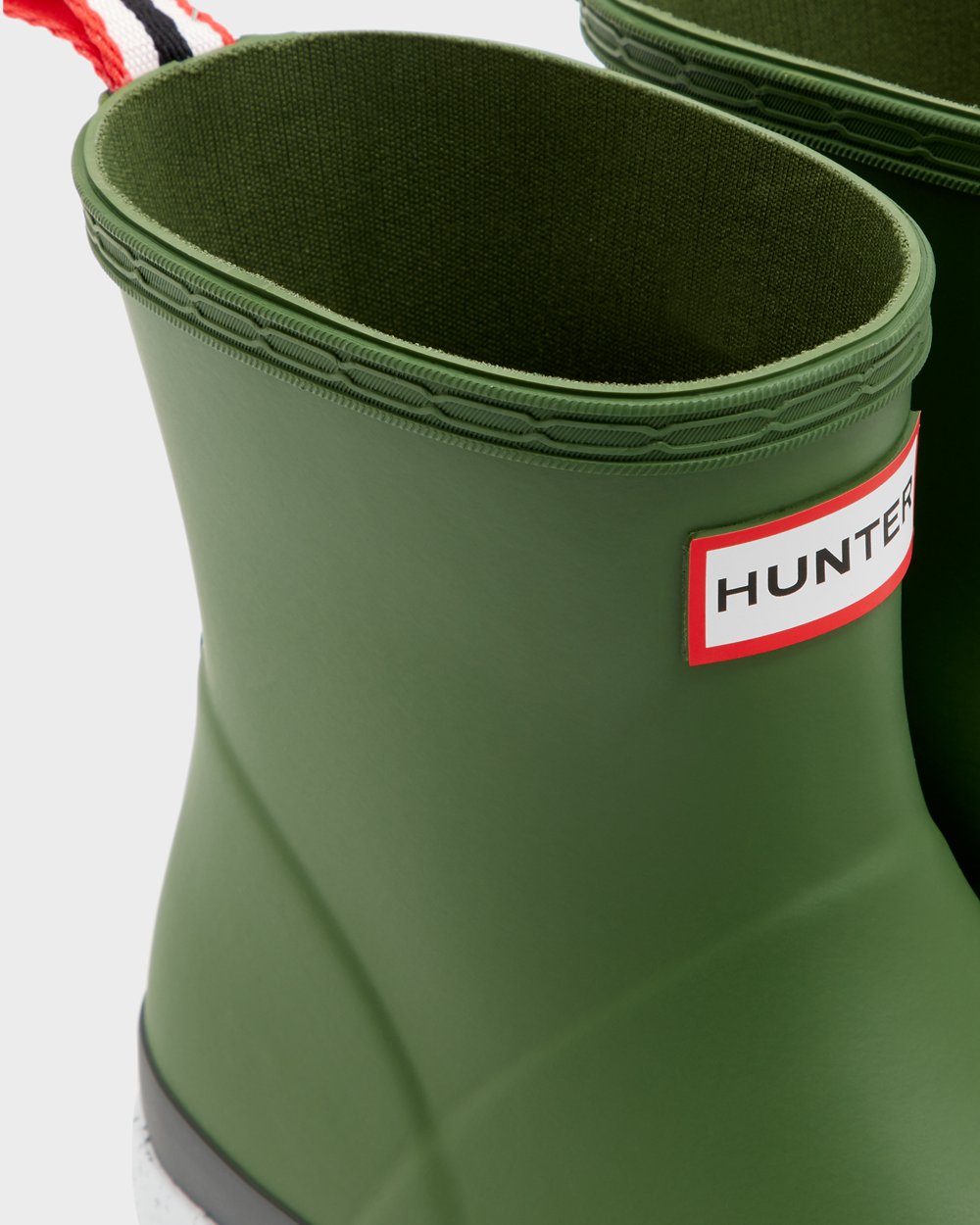 Hunter Mujer Original Short Speckle Rain - Play Botas Verde/Blancas - 309-VJWREK